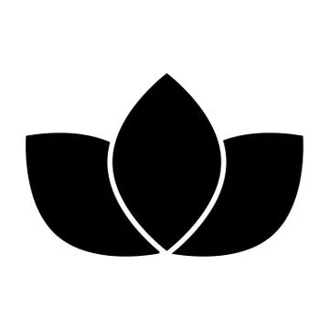 Lotus solid icon. Floral vector illustration isolated on white. Flower glyph 스톡 일러스트