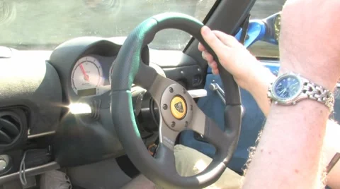 Lotus steering wheel Video stock 8435052