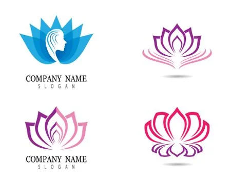 Lotus symbol vector icon Stock Illustration
