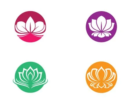 Lotus symbol vector icon Stock Illustration