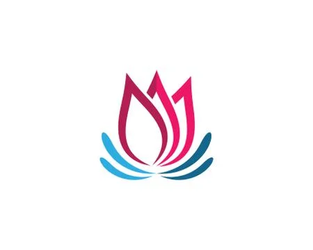 Lotus symbol vector icon Stock Illustration