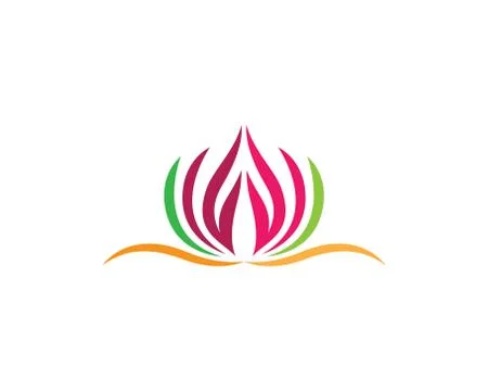 Lotus symbol vector icon Stock Illustration