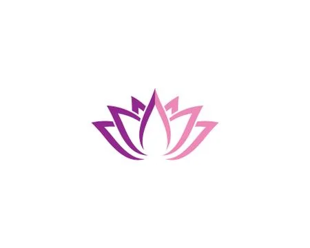 Lotus symbol vector icon Stock Illustration