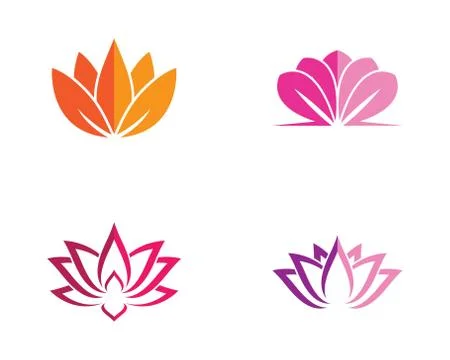 Lotus symbol vector icon Stock Illustration
