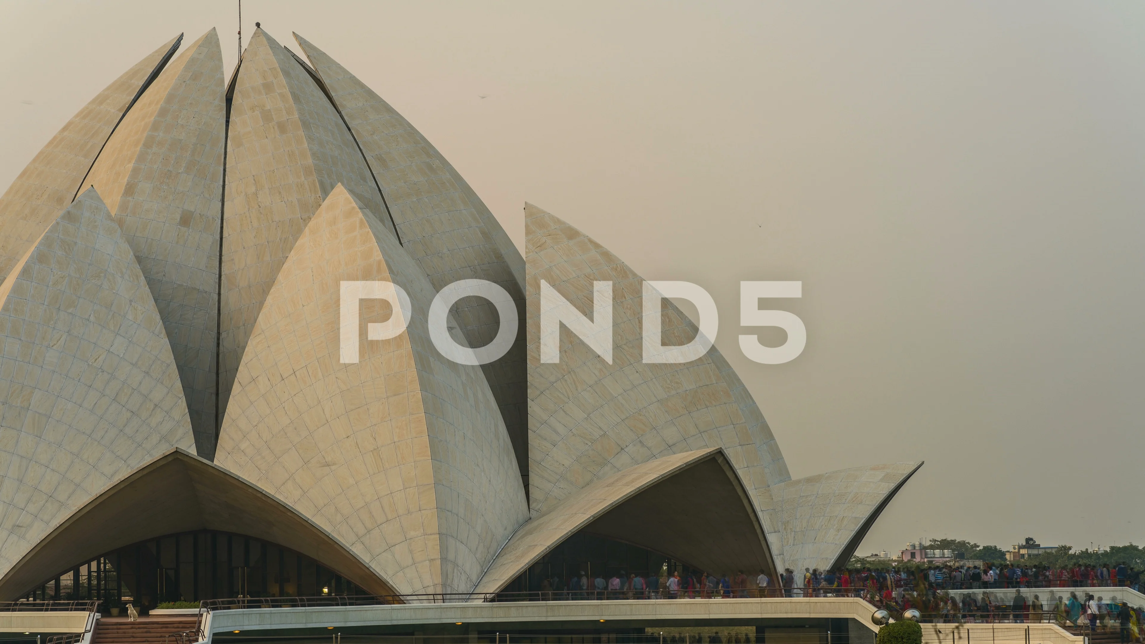 Lotus temple in delhi 4k time lapse | Stock Video | Pond5
