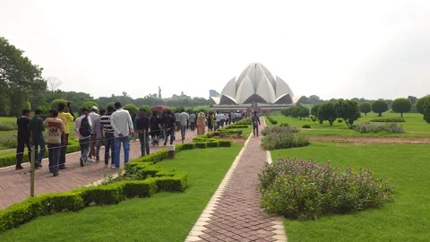 Lotus Temple: Harmony and Design Stock Footage 326286974