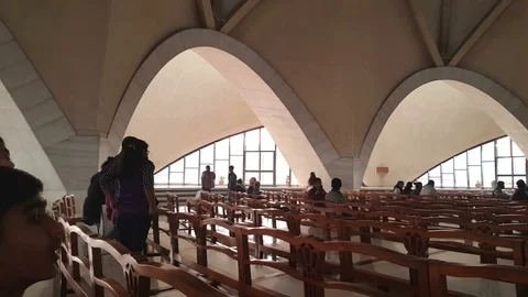 Lotus temple inner 스톡 동영상 87130448