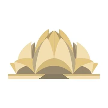 Lotus temple isolated Ilustración de archivo