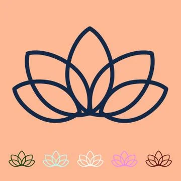 Lotus Vector Icon Stock Illustration