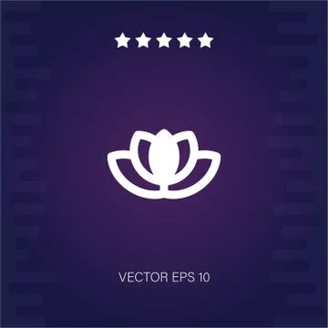 Lotus vector icon Stock Illustration