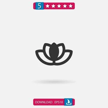 Lotus vector icon Stock Illustration