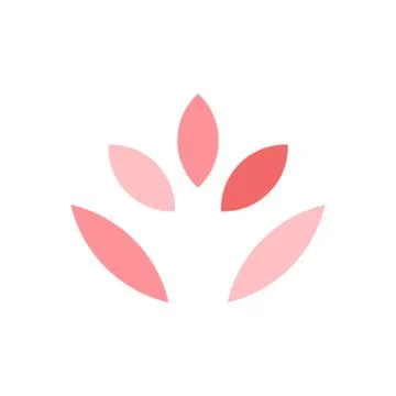 Lotus vector icon logo design Illustrazione stock