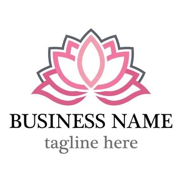 Lotus vector logo template design Stock Illustration