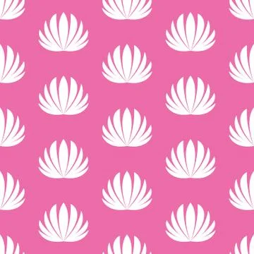 Lotus Vector Seamless Pattern design Stock Illustration