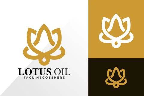 Lotus Wellness Logo Vector Design, Creative Logos Designs Concept for Templat Illustrazione stock