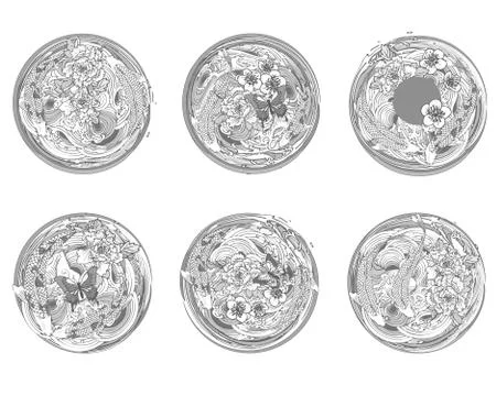 Lotusline9 Stock Illustration