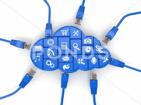 ?loud computing concept Stock Illustration