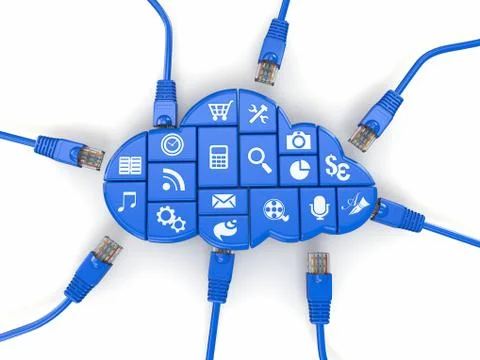 ?loud computing concept Иллюстрация