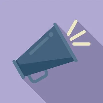 Loud news icon flat vector. Camera press 库存插图