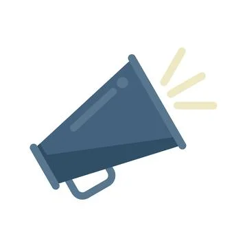 Loud news icon flat vector. Camera press Illustrazione stock