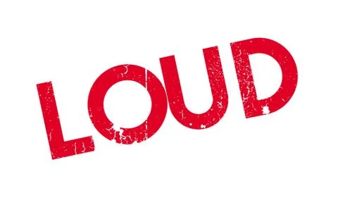 Loud rubber stamp Stock Illustration