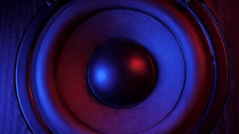 Loud Speaker in Action. Close up view of... | Stock Video | Pond5