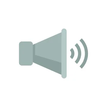 Loud speaker icon flat vector. Button interface Stock Illustration