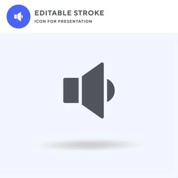 Loud Speaker icon vector, filled flat sign, solid pictogram isolated on white Stock Illustration
