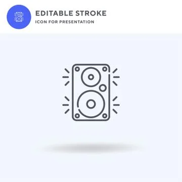 Loud Speaker icon vector, filled flat sign, solid pictogram isolated on white Stock Illustration