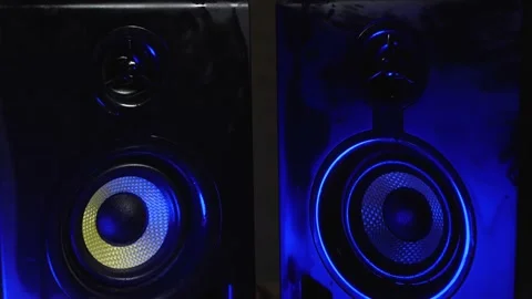 Loud speaker in the night Stock Footage 160917401