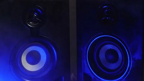 Loud speaker in the night Stock Footage 160917434