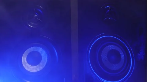 Loud speaker in the night Stock Footage 160917529