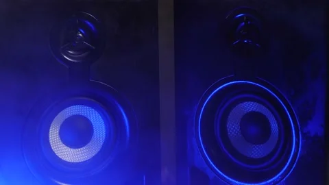 Loud speaker in the night Stock Footage 160917556