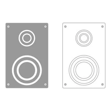 Loud speaker  set  icon . Stock Illustration