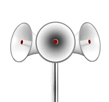 Loud speakes over white Ilustração Stock