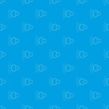 Loud, volume up pattern vector seamless blue Stock Illustration