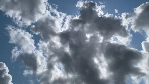 Louds with blue sky background 4k video Stock Footage 289000705