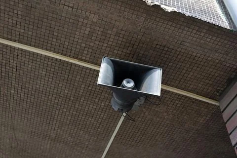 Loudspeaker and speaker. Stock Photos