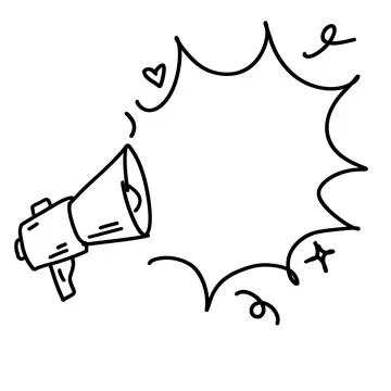Loudspeaker attention announce. Stock Illustration