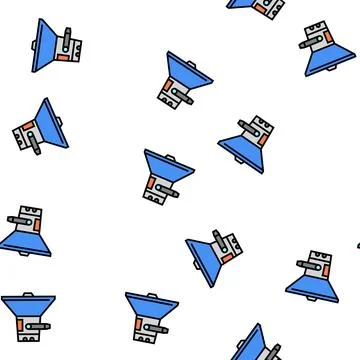 Loudspeaker device vector seamless pattern Illustrazione stock