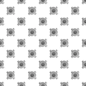 Loudspeaker drivers creating seamless pattern for audio background Illustrazione stock