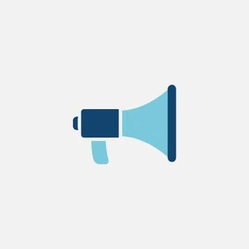 Loudspeaker flat icon vector Stock Illustration