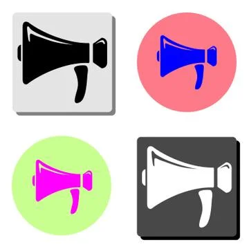 Loudspeaker. flat vector icon Stock Illustration