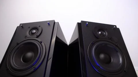 Loudspeaker On gray Stock Footage 67588441