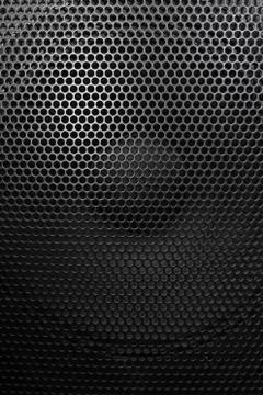 Loudspeaker grid with round openings Foto stock