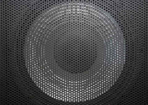 Loudspeaker grid with round openings 스톡 사진