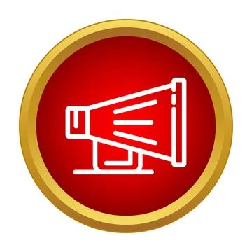 Loudspeaker icon broadcasting important announcement and information 库存插图