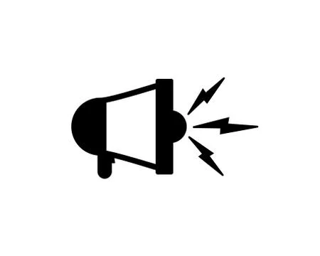 Loudspeaker icon. Megaphone sign. Vector on isolated white background. EPS 10 Stock Illustration