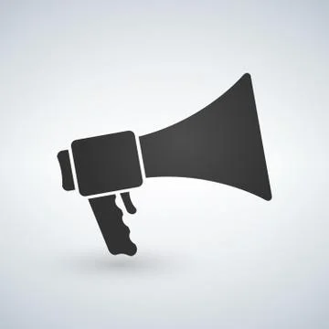 Loudspeaker icon vector, stock vector illustration flat design style. Stock Illustration