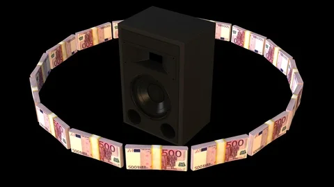 Loudspeaker money loop Stock Footage 85891686